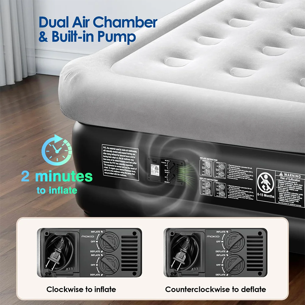 Luksusowy materac dmuchany Que – Camping Air Mattress Built In Pump recenzja i cena