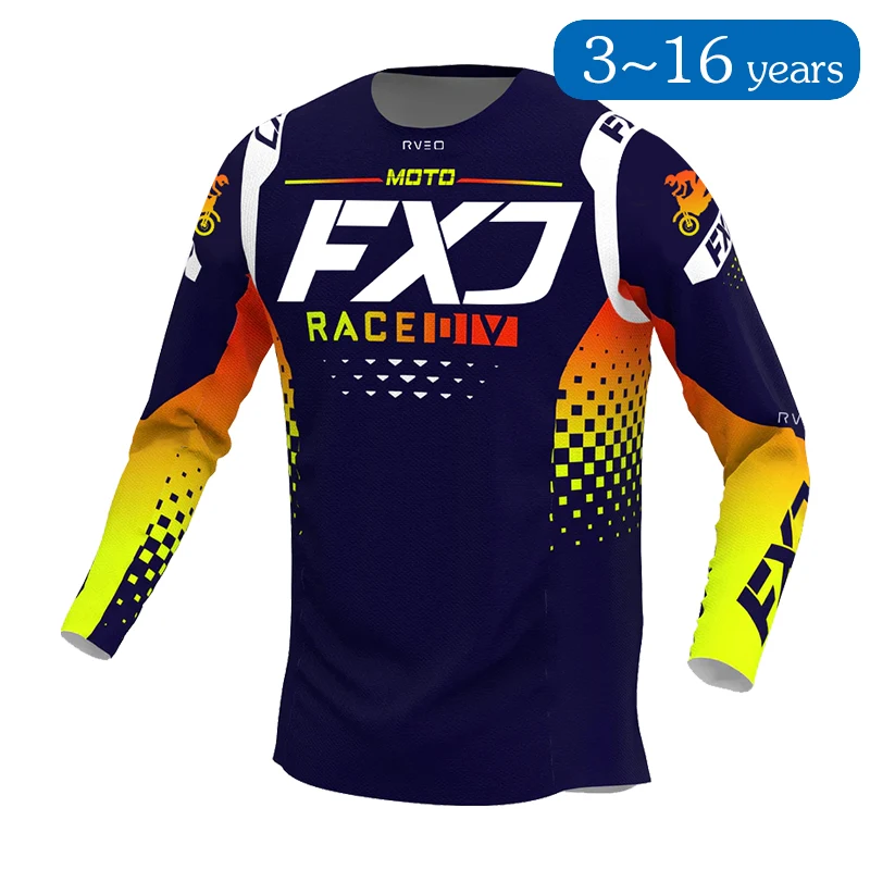 

Children's off-road motorcycle jersey Motocross shirt Boys Girls 3 4 5 6 7 8 9 10 11 12 13 14 15 16 years old mx bmx Enduro Kid