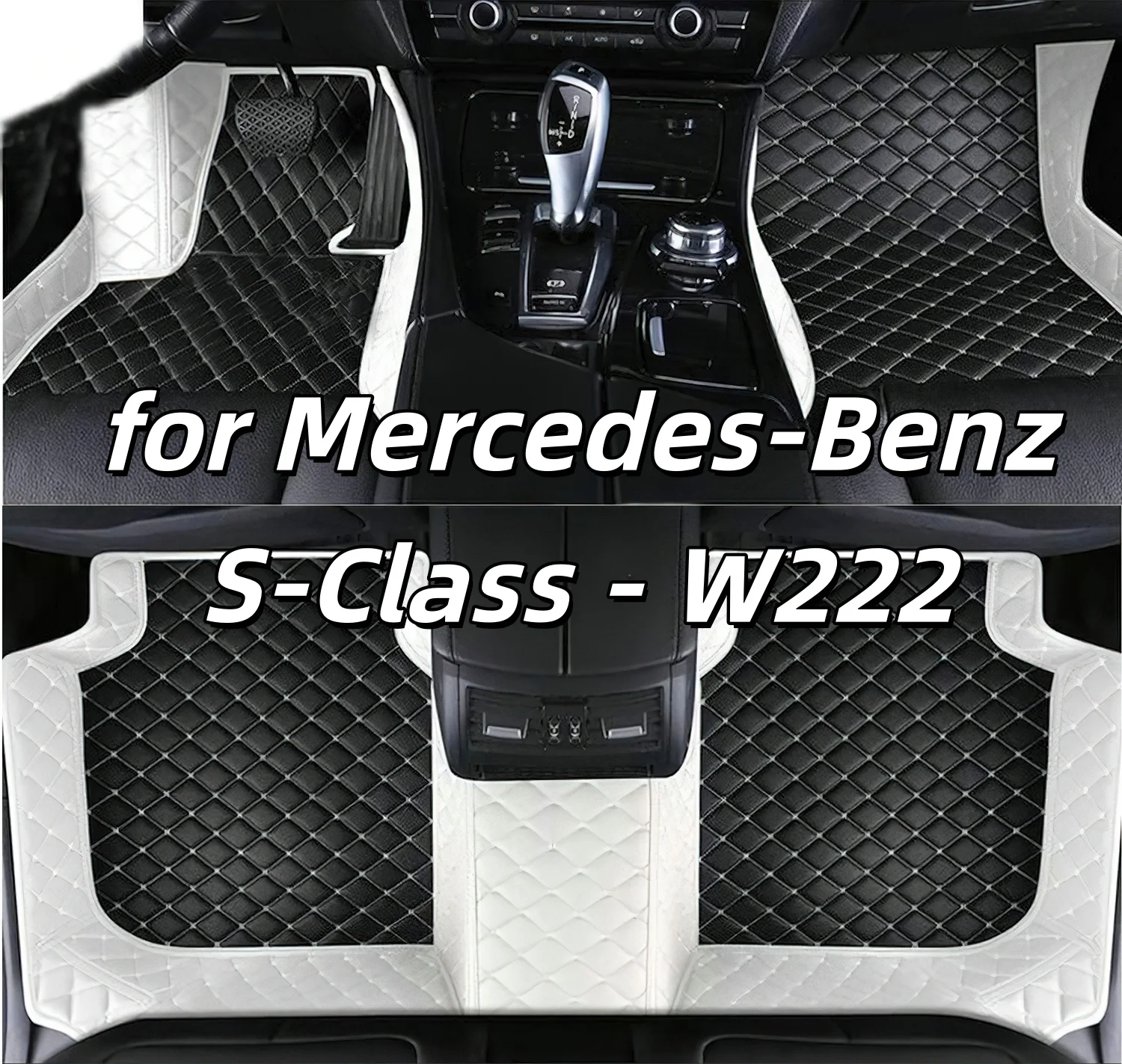 

Accessories car floor leather mats fits for Mercedes-Benz S-Class - W222 2014 2015 2016 2017-2020 vehicle full set carpet pads