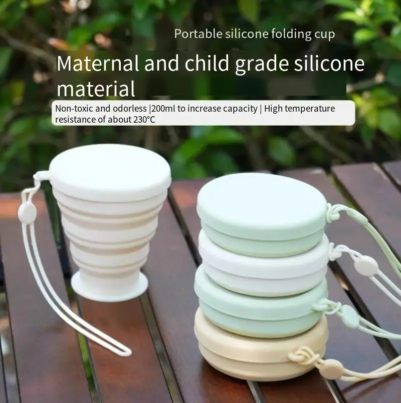 200 мл портативная компрессионная складная силиконовая чашка для воды телескопическая складная уличная чашка для воды для кемпинга 200 мл портативная компрессионная складная силиконовая чашка для воды телескопическая складная уличная чашка для воды для кемпинга