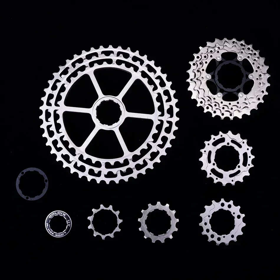 GOLDIX Ultra light Mountain Bike Bicycle Cassette Aluminum Alloy Hollow CNC Machining 11/12Speed HG Compatible with SHIMANO