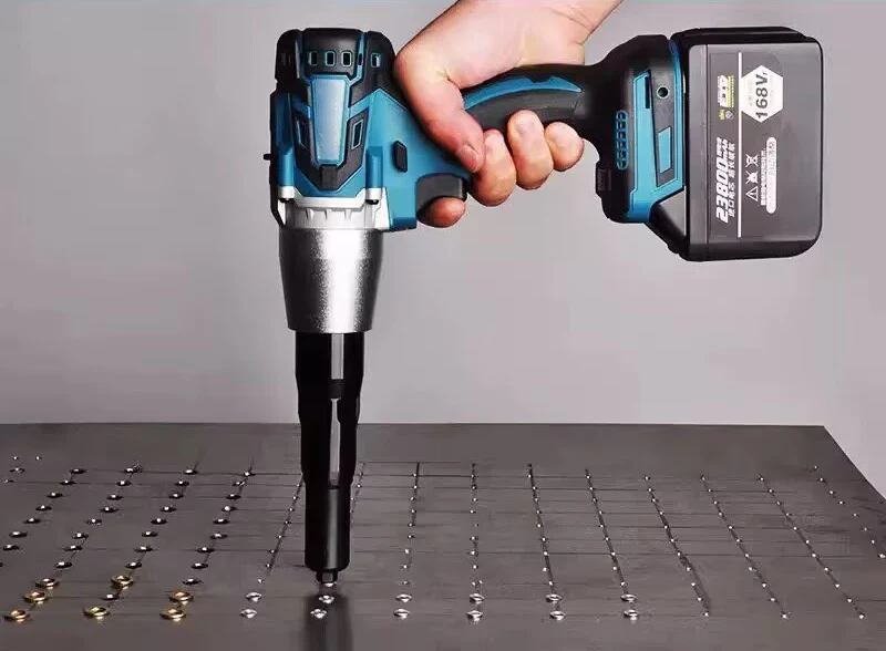Electric Riveting Gun Automatic Rivet Gun Rivets Pulling Machine Brushless Riveting Machine Stainless Steel Nails Pulling Gun
