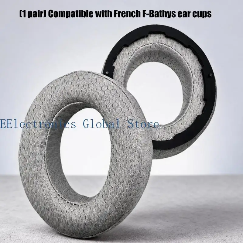 462B Headphone Ear Cushions Replacement for Focal Bathys, Oval Ear Pad Set for Home Offices Music Listening Earcups