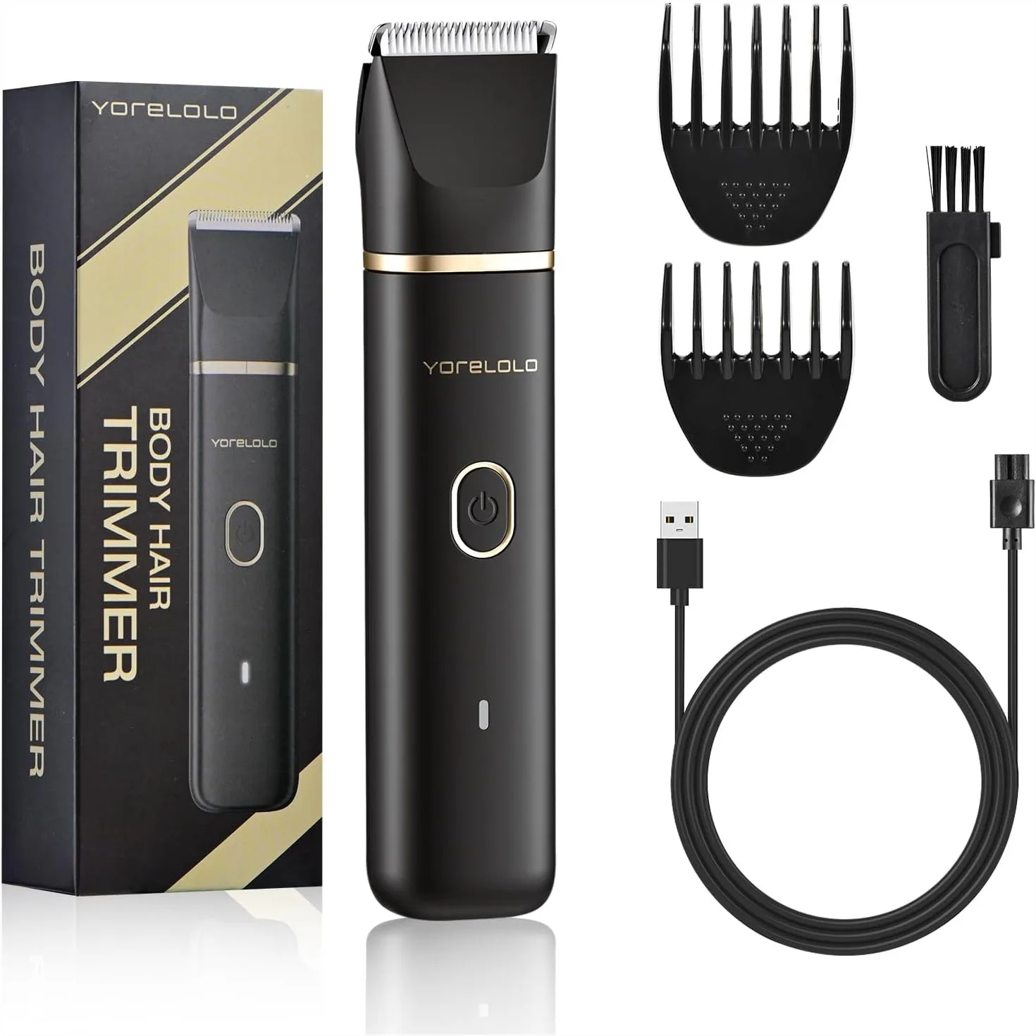 

Manscape Body Hair Trimmer for Men with Ceramic Blade, USB Fast Charging, 90 Min Runtime, Adjustable Lengths