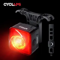 CYCLAMI Bike Smart Braking Taillight 80 Lumens Intelligent Sensing Gravity Brake Sensor Road Bicycle MTB N20B Rear Tail Light