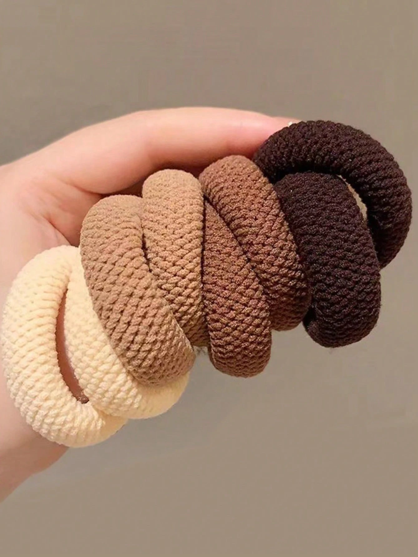 5/10 Mix Farbe, hohe Elastizität, verdickt, vielseitig, einfache Haargummis, haarfreundlich (zufällige Farbe), Haargummis, Haarseil