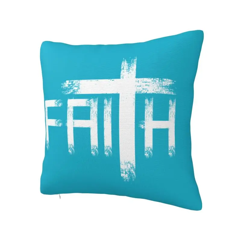 God Preacher Jesus Believer Christian Cushion Cover 60x60cm Polyester Faith Religious Throw Pillow Case for Sofa Home Decorative