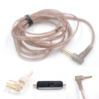KZ Original Cable High-Purity Copper Twist Earphone Wire B/C pin With mic For KZ ZS3 ZS4 EDX ZSN ZST ASX EDX ZSX CA4 C12 C16 ZAX