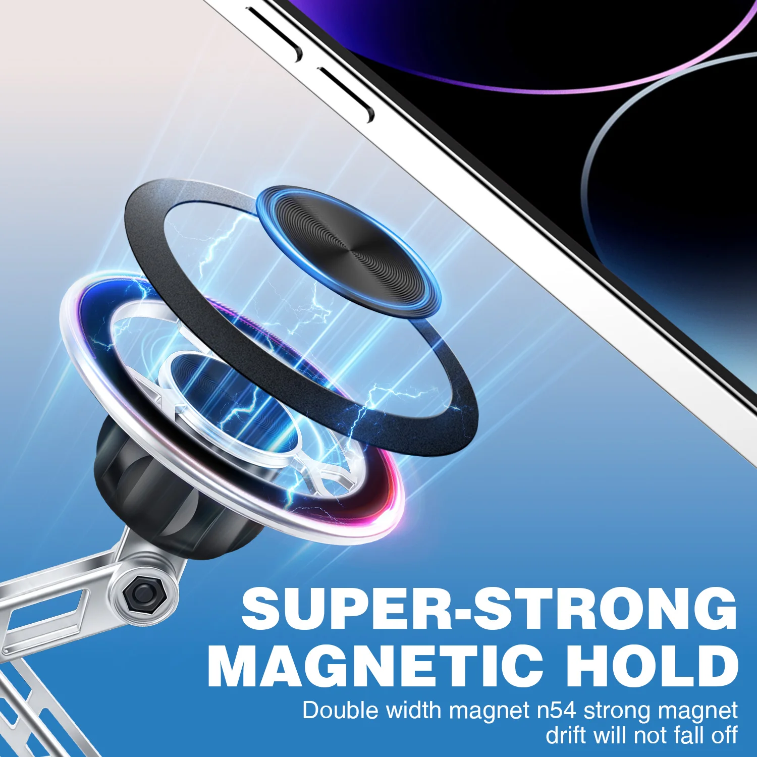 Three-Axis Foldable 360° Rotating Mechanical Arm Car Phone Holder Universal Mount Navigation Vacuum Magnetic Phone Stand
