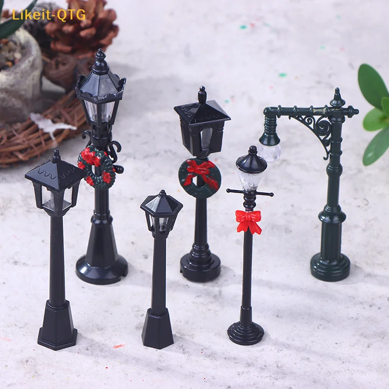 

НОВЫЙ 2/12 шт. кукольный домик мини рождественские уличные фонари садовые уличные фонари имитация модели миниатюры огни украшения домашний декор