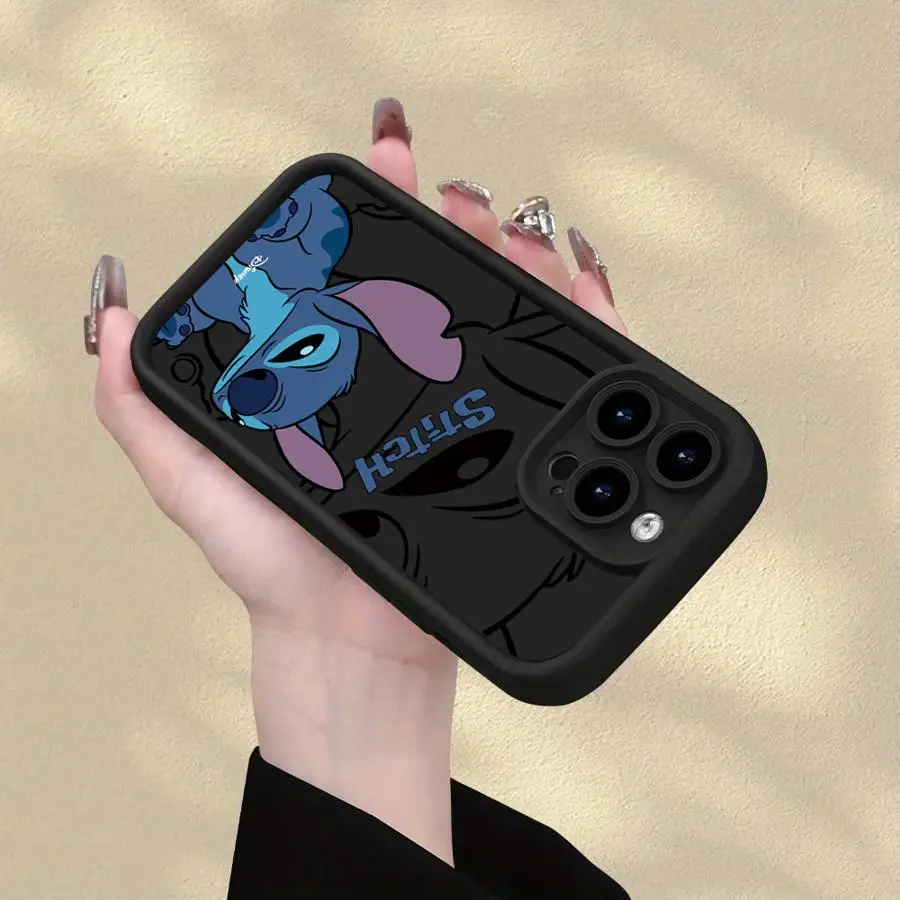 حافظة هاتف CuteLilo Stitch لهاتف آيفون 13 17 Air 16e 11 12 14 16 17 Pro Max 15 Plus غطاء ناعم