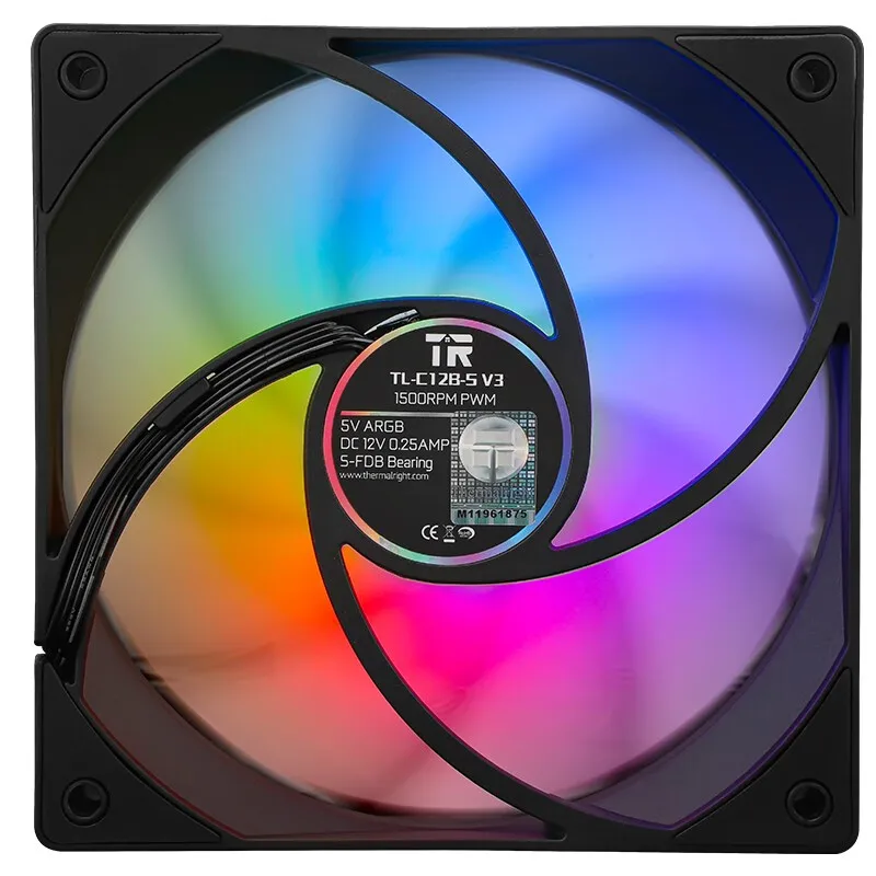 Thermalright TL-C12C 3-in-1 120-mm-Lüfter, 5 V ARGB-Gamer, Geschwindigkeit anpassen, Kühler, Argb, verstellbarer Computergehäuselüfter, Ventilator