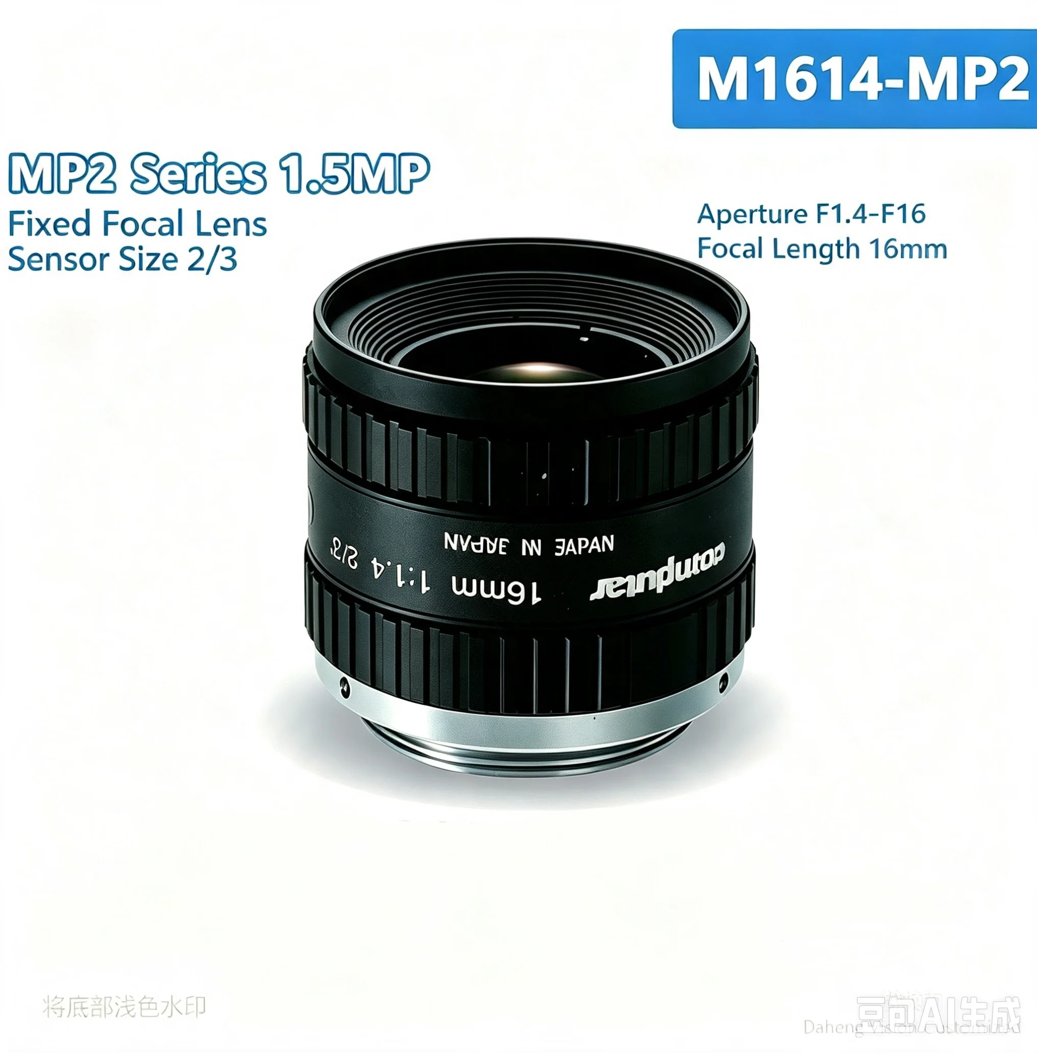 COMPUTAR Industrial Fixed Focus Lens M0814/M1214/M1614/M2514/M3514/M5018-MP2 Machine Vision Lens