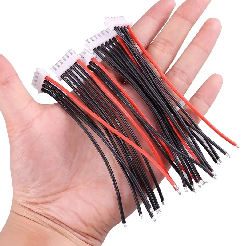 

5pcs 1s 2s 3s 4s 5s 6s 8s Lipo Battery cable 10/15/20/30cm LiPo Battery Balance Charger Plug