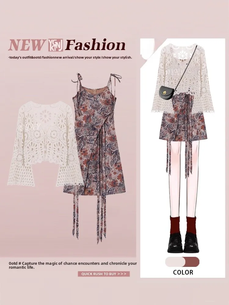 

Милый осенний вязаный кардиган с вырезами, женский топ с нерегулярными бретелями Dr Faionable, повседневный весенний костюм