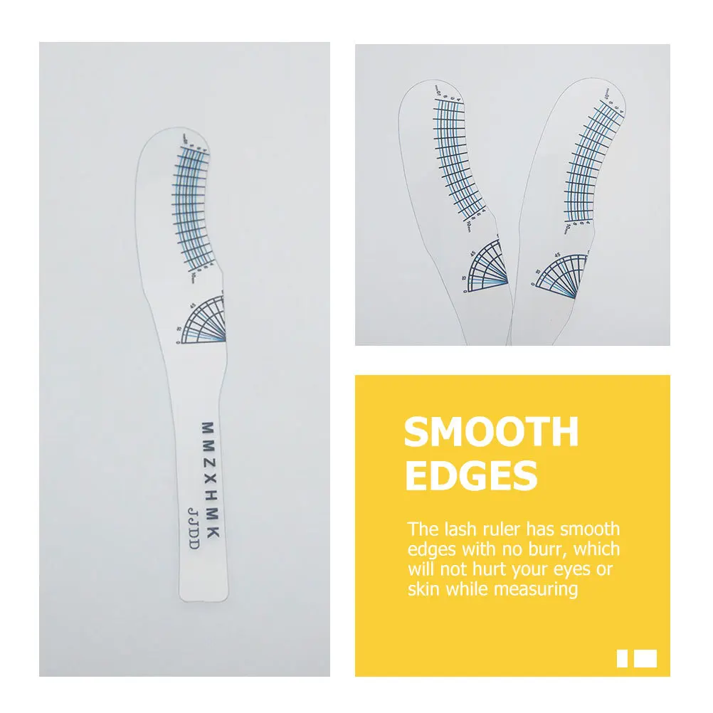 

10Pcs Eyelash Ruler Lash Measuring Tool Accurate Length Curling Degree Eyelash Extension Supplies Lash Rulers Eyelashes Ruler