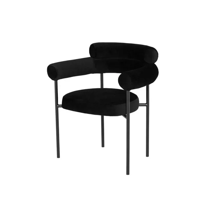 

Luxury Armchair Dining Chairs Velvet Hotel Bedroom Metal Relax Dining Chairs Hotel Sofa Krzeslo Sandalye Sedie Home Furniture