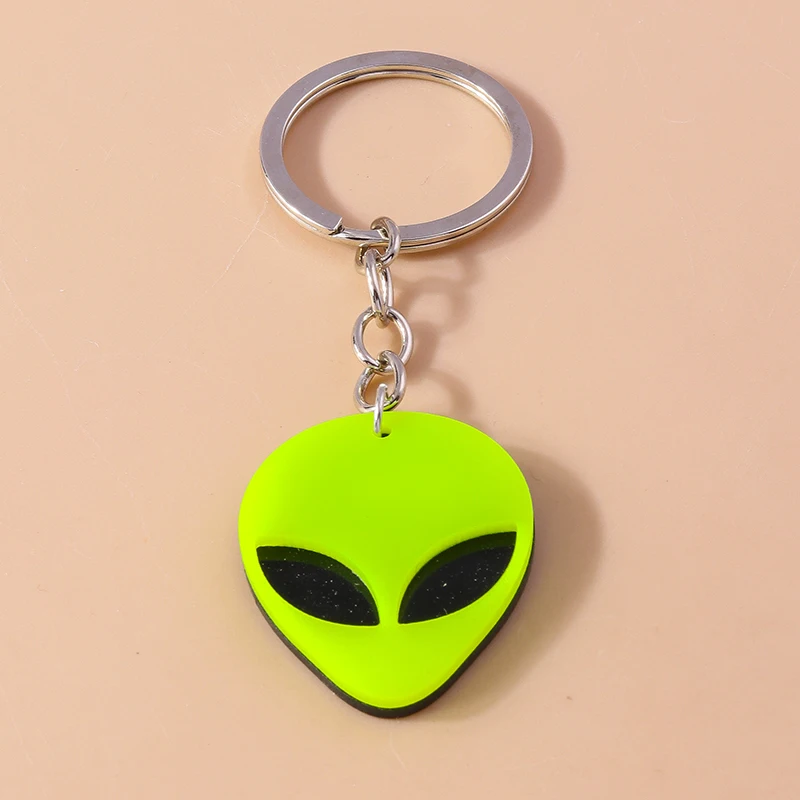 LLavero de resina con forma de Alien para hombre y mujer, colgante creativo con forma de corazón y Animal, decoración de bolso, dijes, regalos de