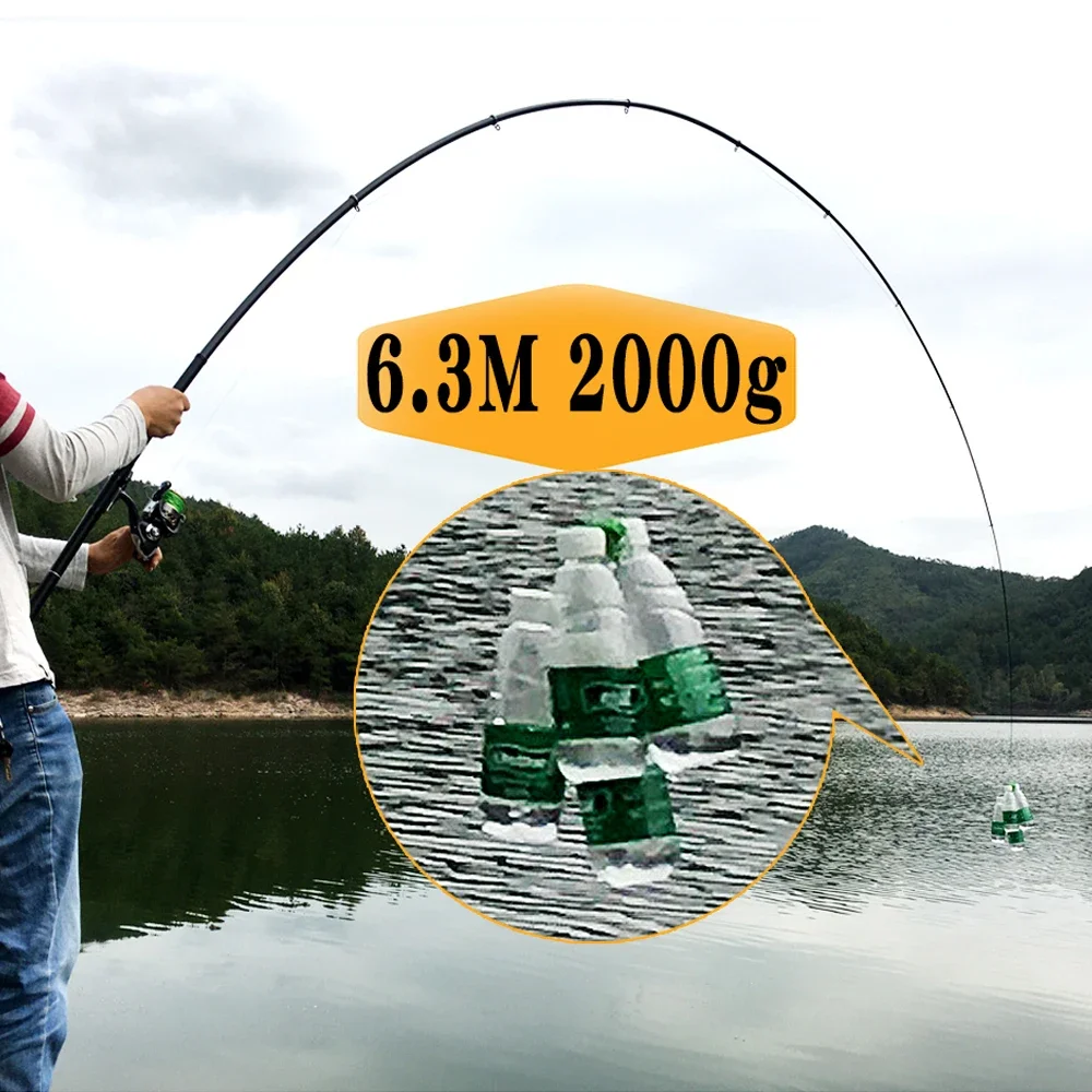 GHOTDA Carbon Fiber Rock Fishing Rod Telescopic Feeder Pole Spinning Carp Portable Travel Ultralight 2.7M 3.6M 4.5M 5.4M 6.3M