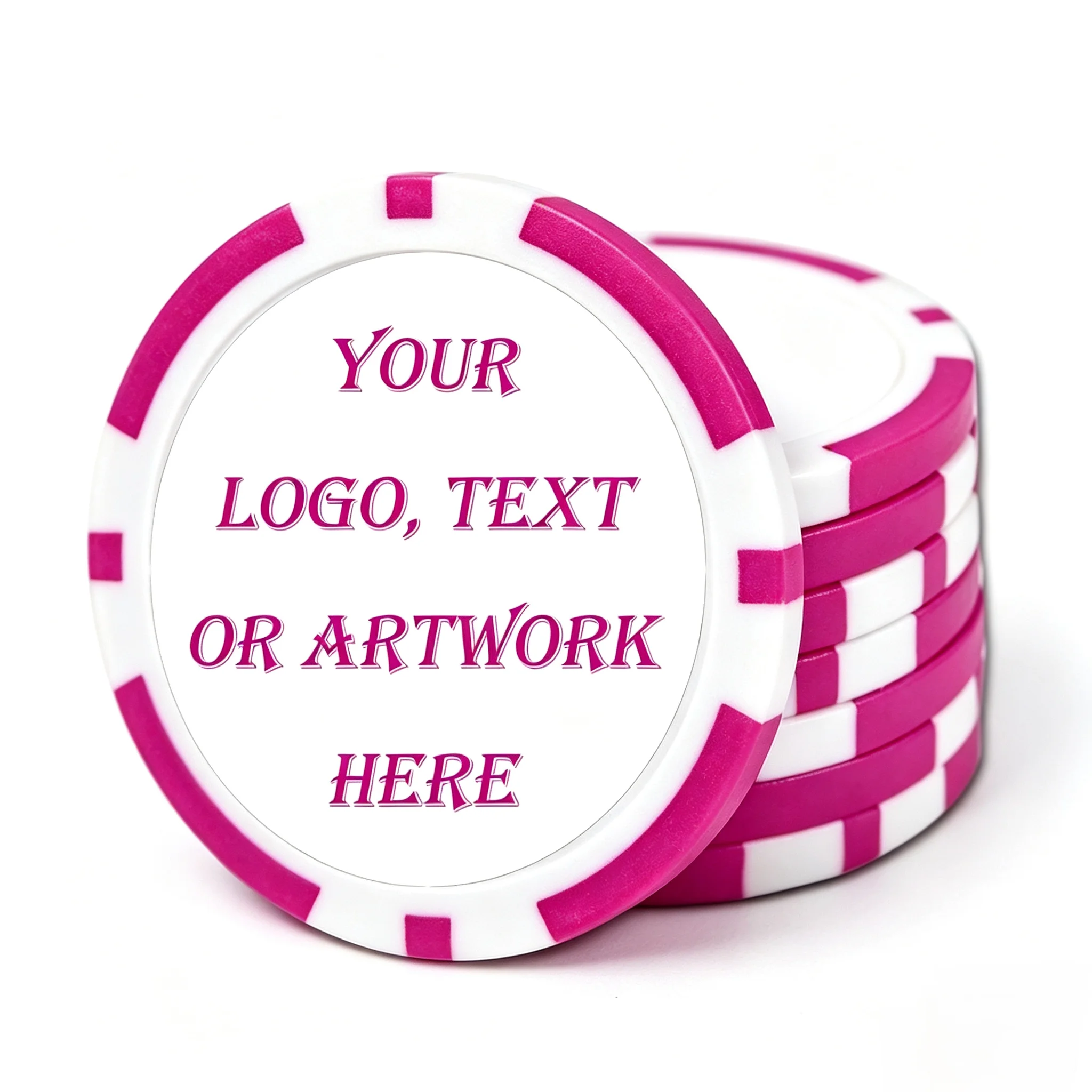 100 Fichas De Póquer Personalizadas Con Foto, Texto O Logo | Plástico De Doble Cara Con 9 Colores | Regalo Empresarial