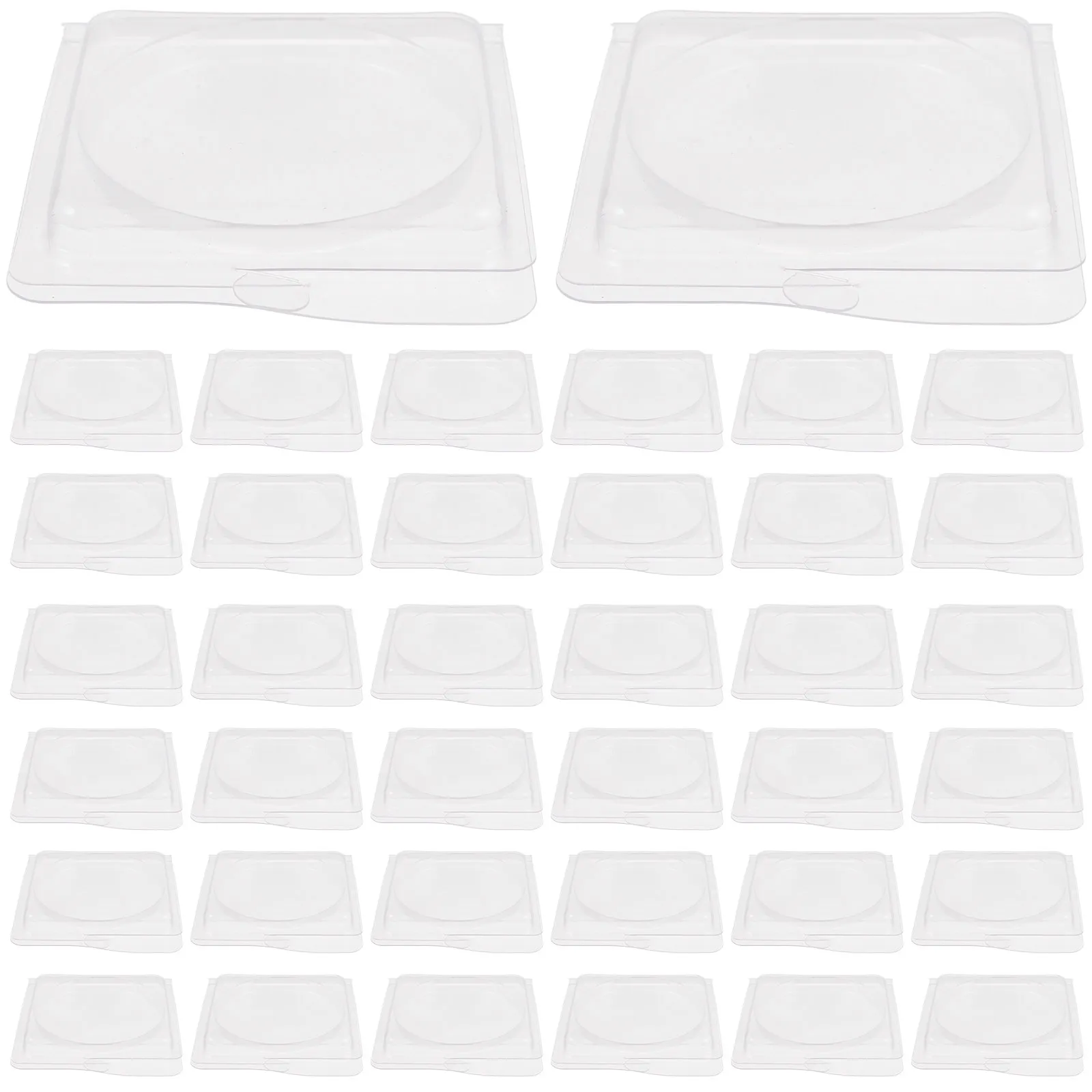 

40Pcs Empty Blush Palette 59Mm DIY Makeup Pan Set Transparent Plastic Tray Organized Powder Container for Eyeshadow