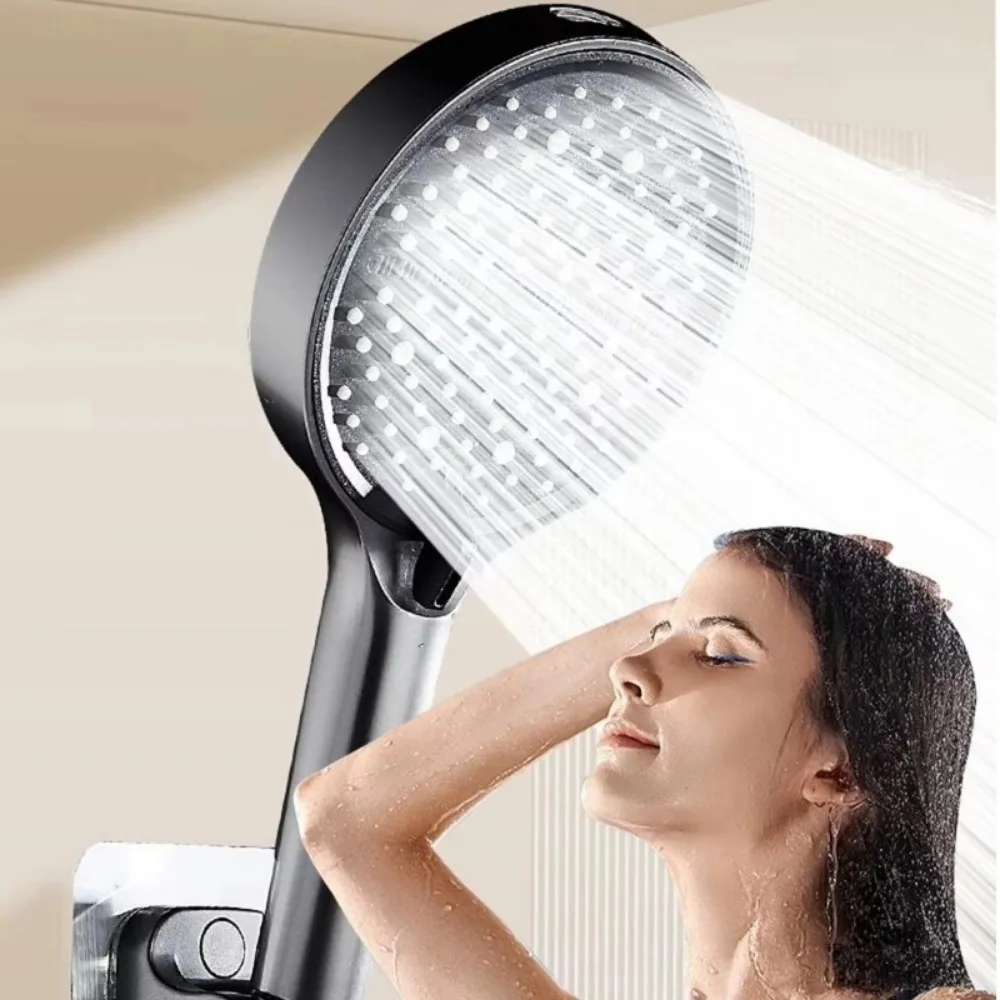 

New 15CM Shower Head High Pressure 7 Modes Bathing Showerhead Adjustable Spray Large Panel Shower Nozzle For Hard Water