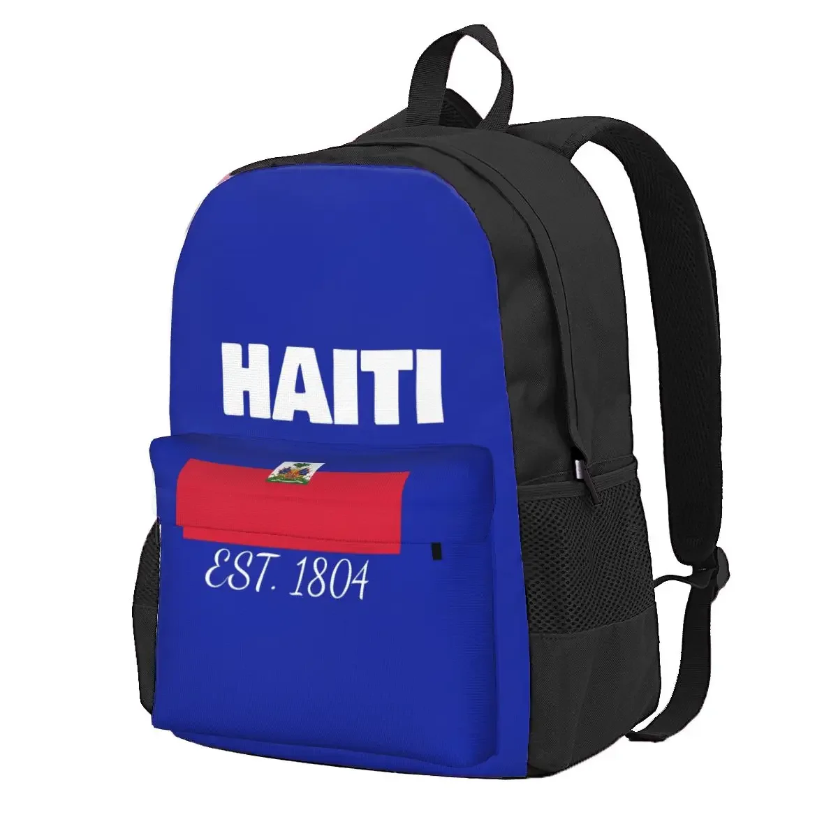 Haiti EST Independence Haitian Flag Merch Student Backpack School BagDaypack for Boys Girls Fashion Bookbag Shoulder Bags