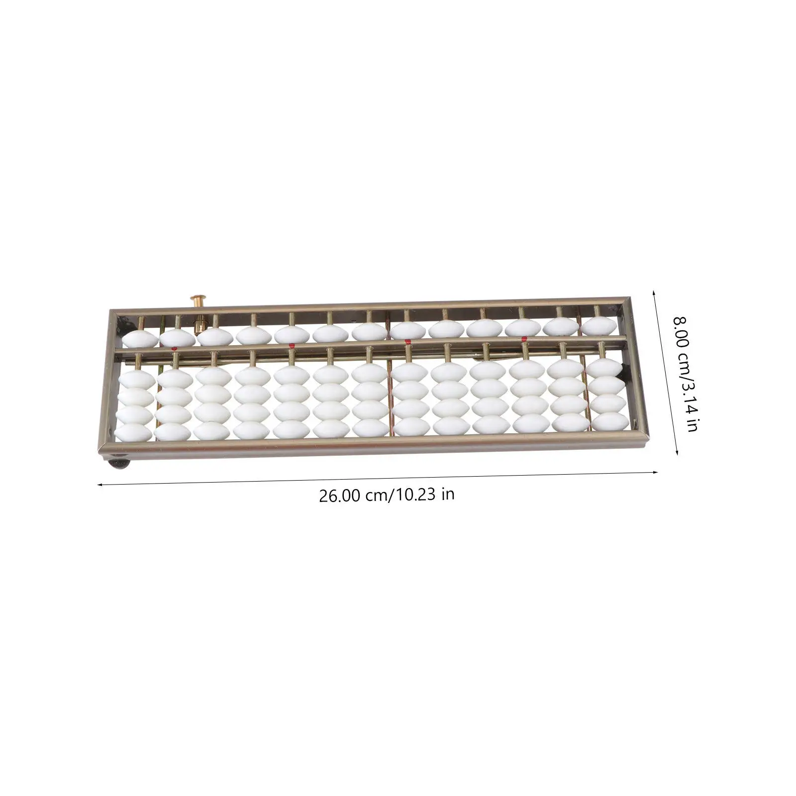 1Pcs 13 Digits Rods Aluminum Alloy Arithmetic Abacus Chinese Style Mental Arithmetic Learning Tool for Children Students