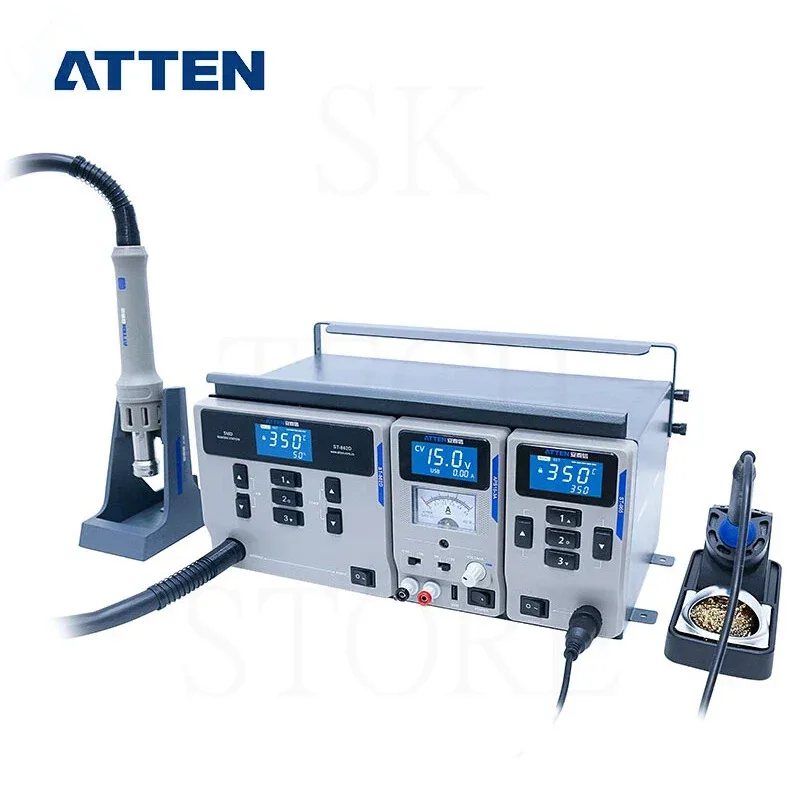 ATTEN MS-300 SMD BGA Rework Station 3 IN 1 Combination Maintenance System for Phone Soldering Desoldering DC Power Supply Repair