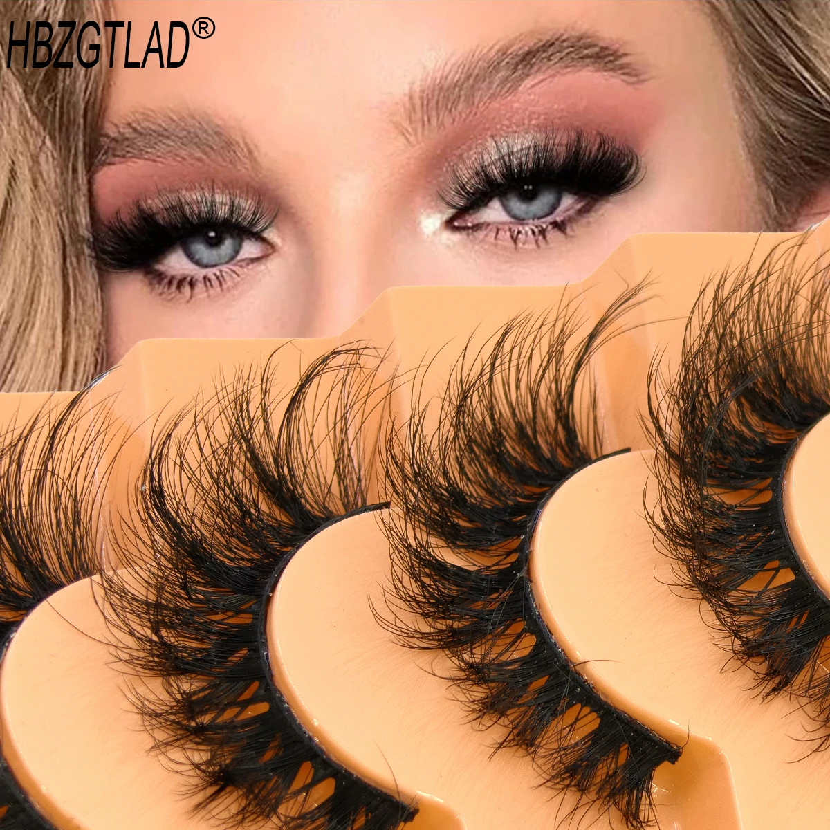 NEW 7pairs Classic Hybrid Volume Lashes New Arrival Wispy D Curl Short Russian Strip Lashes Makeup False Eyelashes