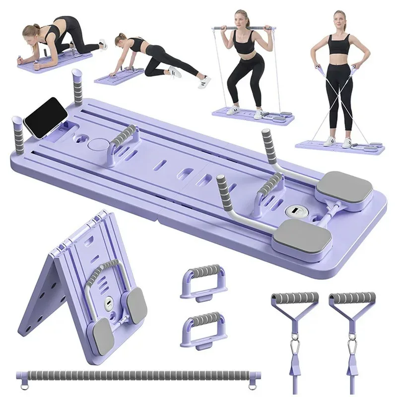 MultiFunctional Abdominal Exercise Board Auto-Rebound Fitness Resistance Bands Rebound Leg Arm Back Train For Home and Office