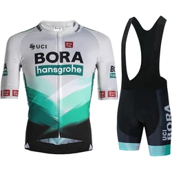 Abbigliamento da ciclismo da uomo uniforme uomo Jersey Pro Team 2023 UCI BORA Bike Mtb abbigliamento completo completo pantaloni maschili camicetta bavaglino