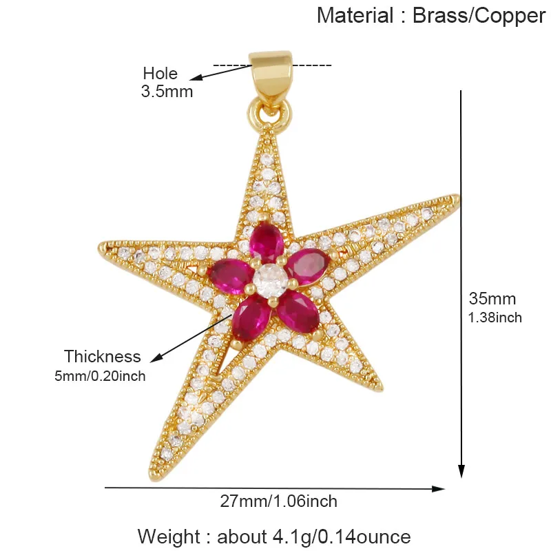 Sparkle Celestial Sun Moon Star Lightning Shell Pendants,Zircon Charms for DIY Jewelry Making Necklace Bracelet Accessories J02 view 6