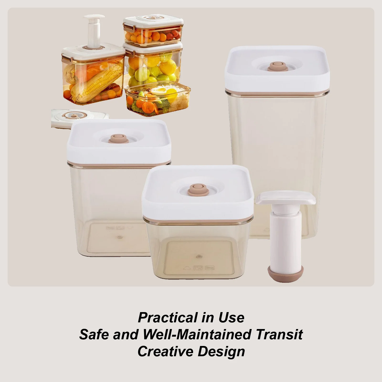 

Airtight Food Containers Vacuum fresh keeping box lunch box Vacuum Fruit Storage Container Microwave Safe Lunch Box for Kitchen