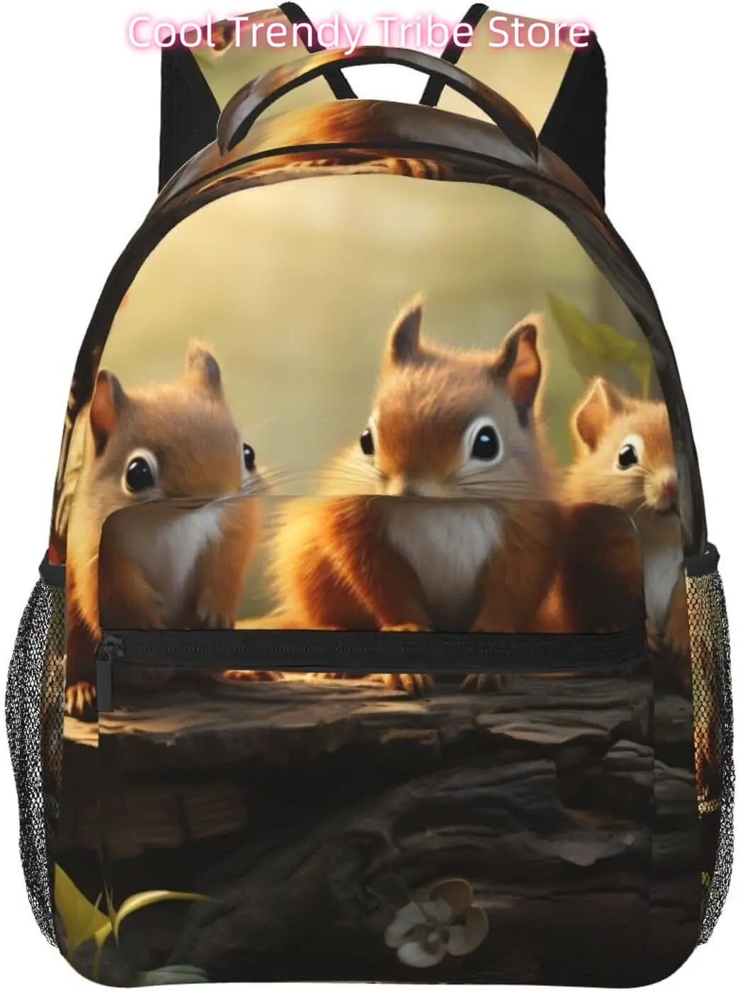 

laptop bag back to school Cute Funny Squirrel Lightweight Laptop Backpack Lightweight Multipurpose Travel Casual Daypack Unisex