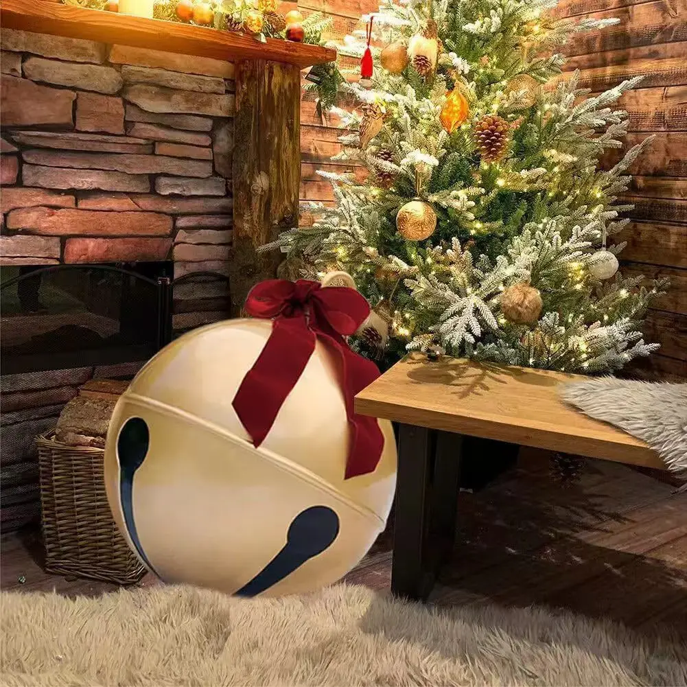 Inflatable Christmas Bell Ball 17.71Inch/23 6 Inch Inflatable Ball Outdoor Yard Decoration Christmas Balloon For Courtyard Decor view 6