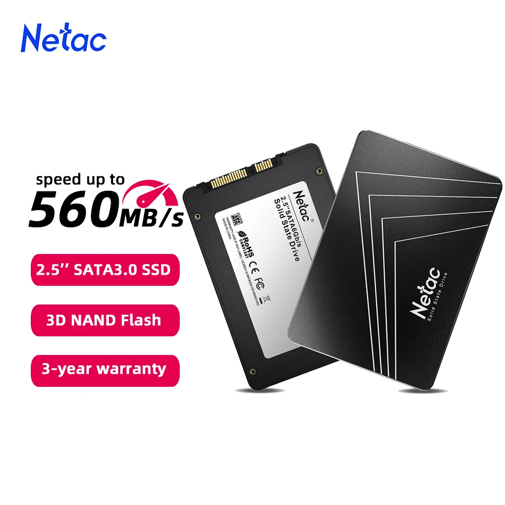 Netac 2.5'' SATA3.0 SSD 1TB 2TB 4TB hard Drive hdd SSD 128gb 256gb