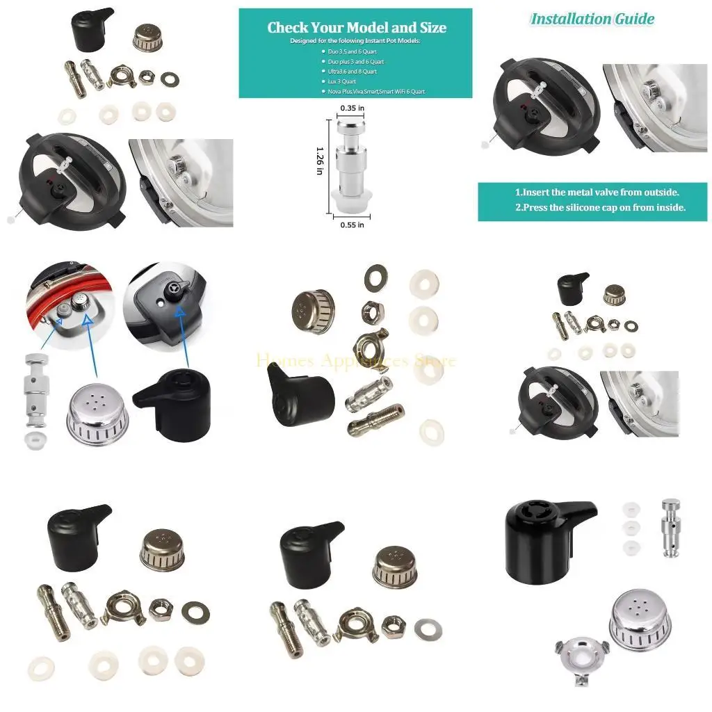 

D0AB Pressure Valves Set Pressure Cooker Accessories Steam Release Valves for Kitchen