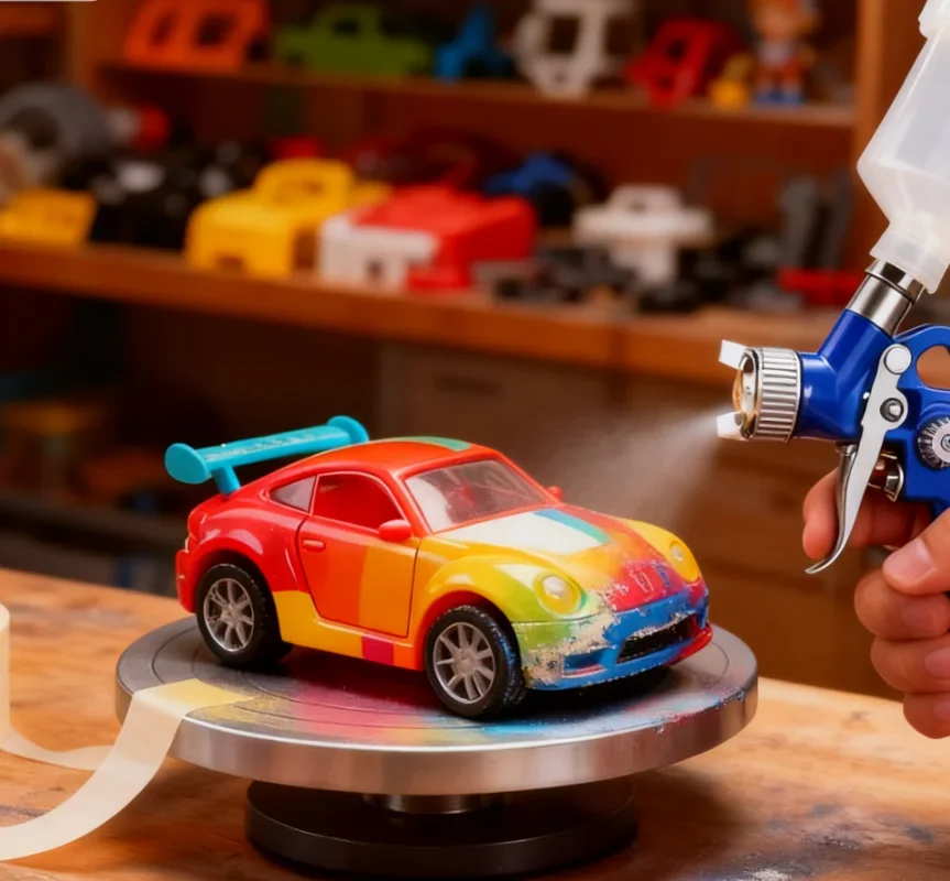 Professional Mini Pneumatic Spray Gun 0.8/1.0mm Nozzle 125ml - for Car Painting and Repair