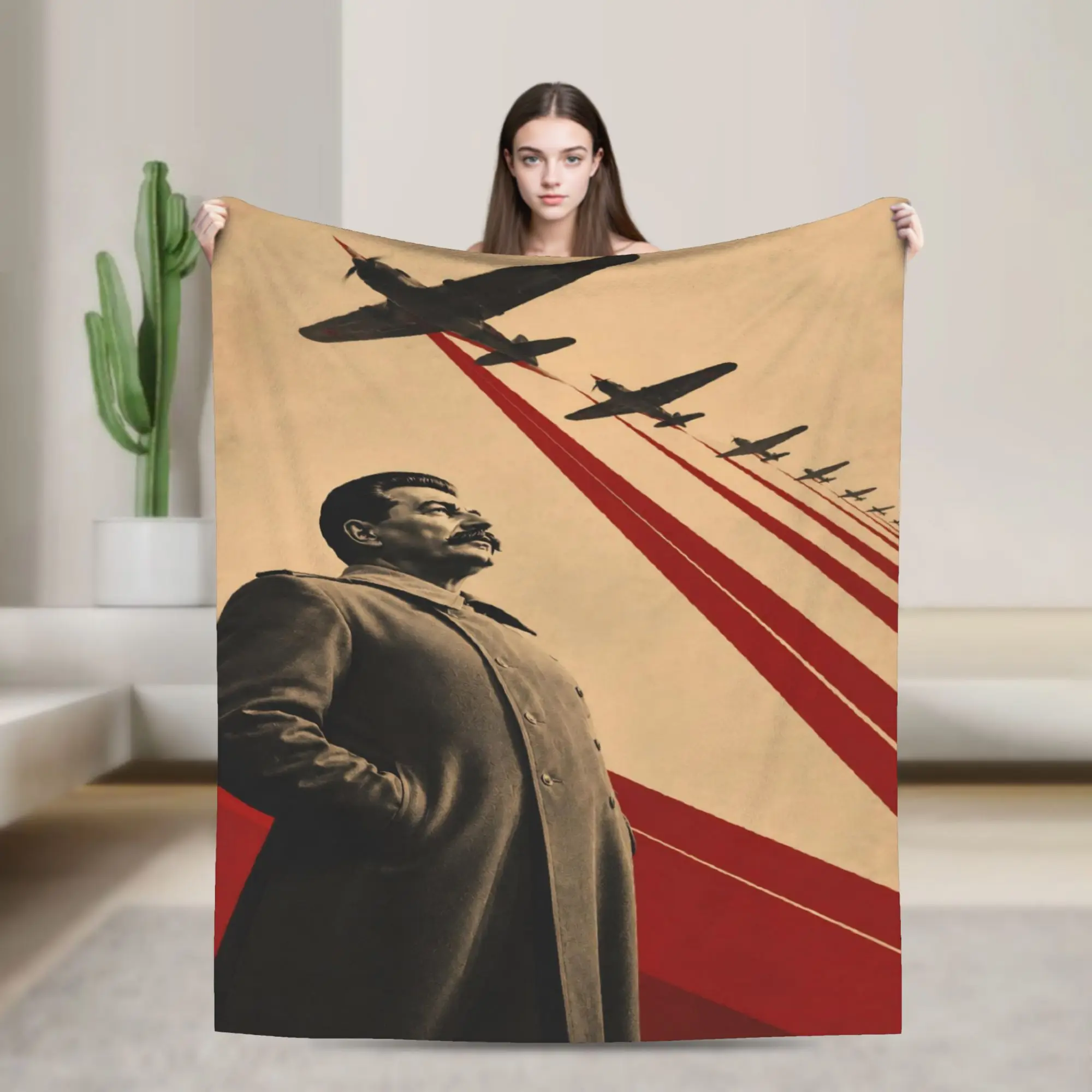 Super Soft Lenin Joseph Stalin Throw Blanket Premium Fleece Flannel Lightweight  Bed Blanket Super Cozy Bedspread All Season Use