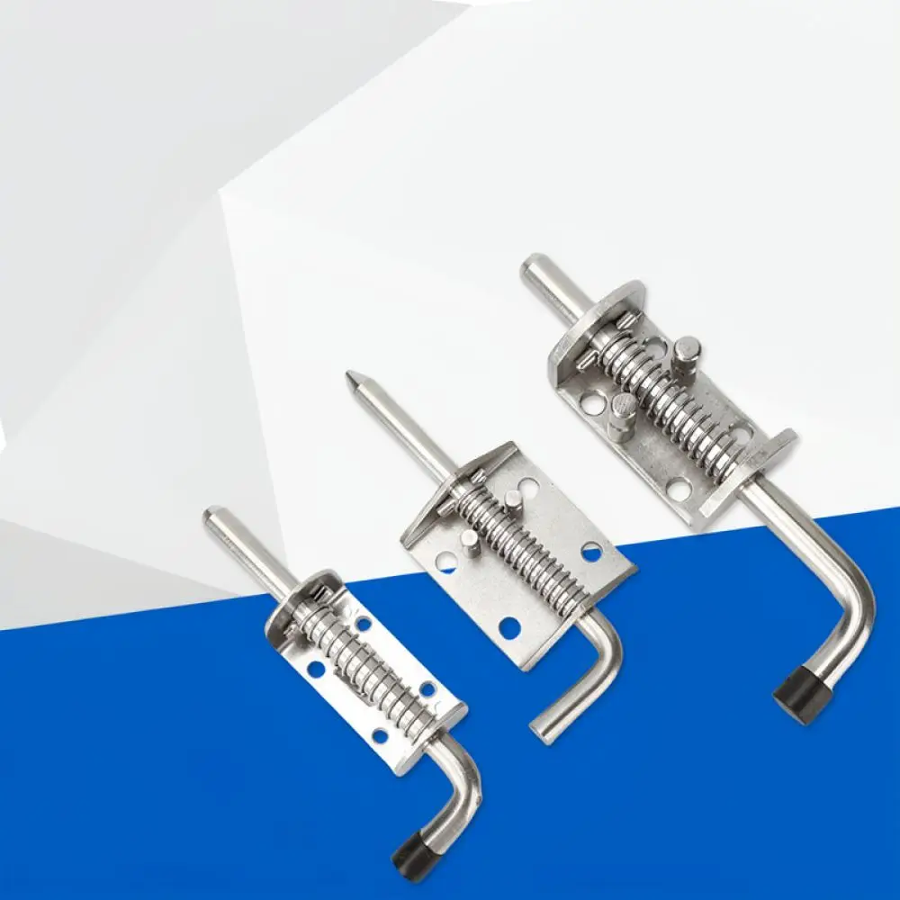 Industrial Weld On Spring Bolt Latch Hinge Stainless Steel Pivot Gate Lock For Door Cabinet Hardware Fixing Accessory