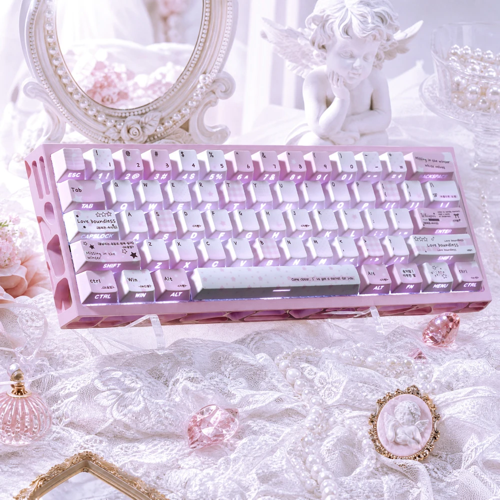 Cool Jazz PBT + PC Material Side Printed Cherry Profile Keycaps Suitable for MX Switches Mechanical Keyboards