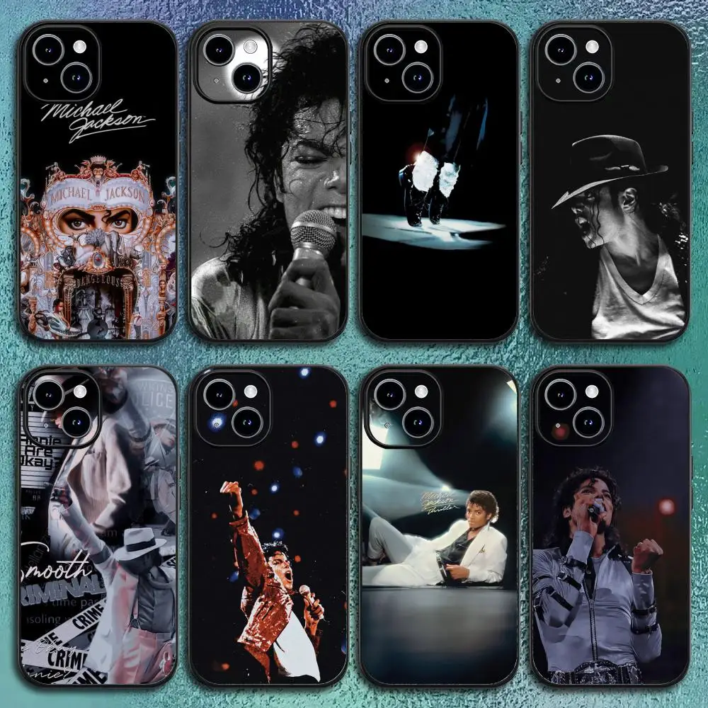 Singer Michael J-Jackson Movie Stars Phone Case For IPhone 17 16 15 14 13 12 11 Pro Max Plus Mini Black Frosted Soft Shell Funda