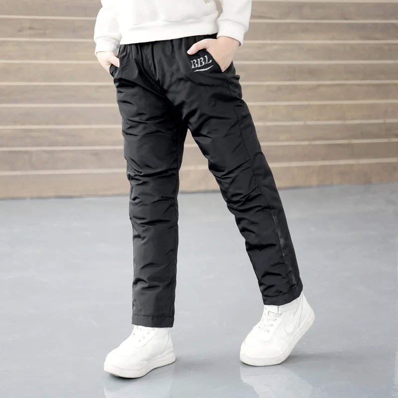 2023 Winter New Boys Pants Girls Leggings Children Down Cotton Warm Trousers Baby Waterproof Ski Pants Kids Boys Child Clothes