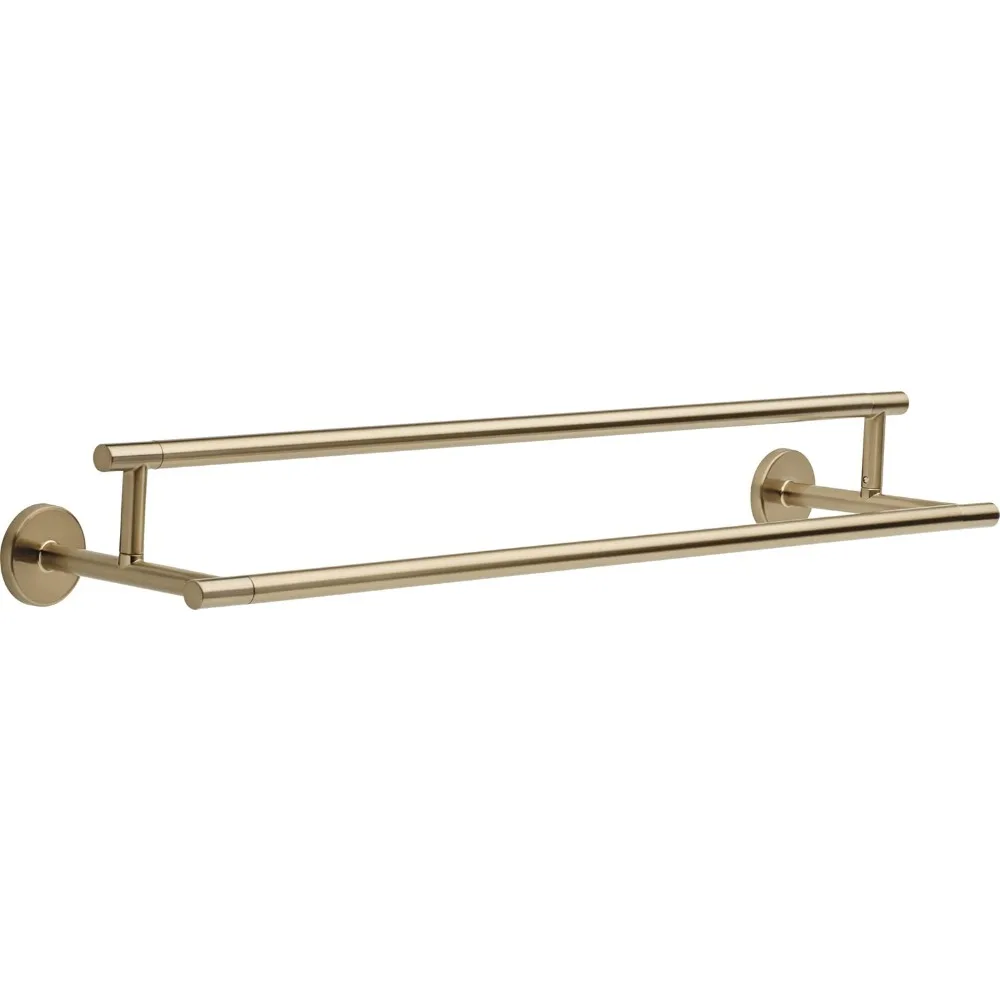 24 Inch Double Towel Bar and 2x6.41x5.69 Inch Towel Ring in Champagne Bronze Finish
