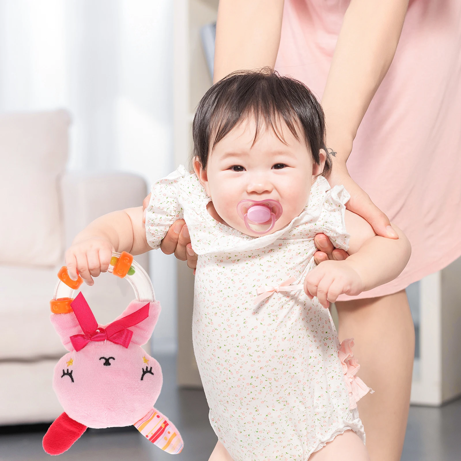 Mão macia bebê chocalhos dos desenhos animados shaker brinquedos recém-nascidos anel animal infantil criança
