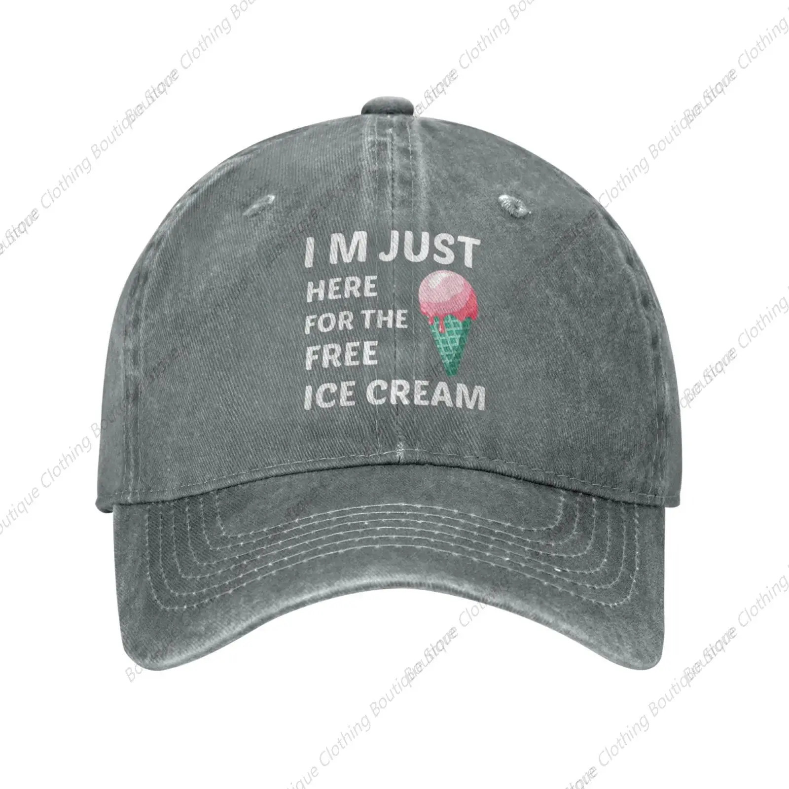 

Ice Cream Lovers Hat Hat I'm Just Here for The Ice Cream Hat for Women Baseball Caps Funny Caps