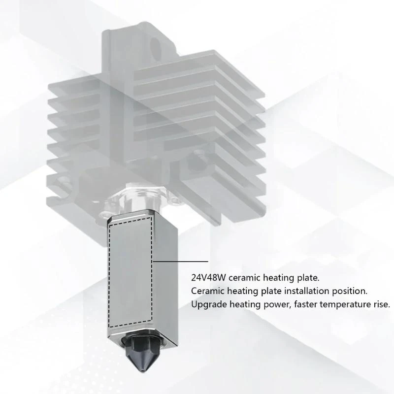 Aquecedor cerâmico 5asd e termistor para acessórios impressora P1P P1S/X1C 48W/60W