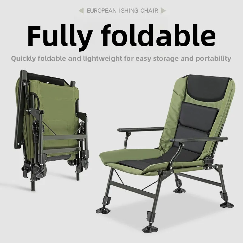 New-style Reclining Multi-functional Foldable Ultra-lightweight Portable Fishing Chair for Raft Bank Fishing Suitable All