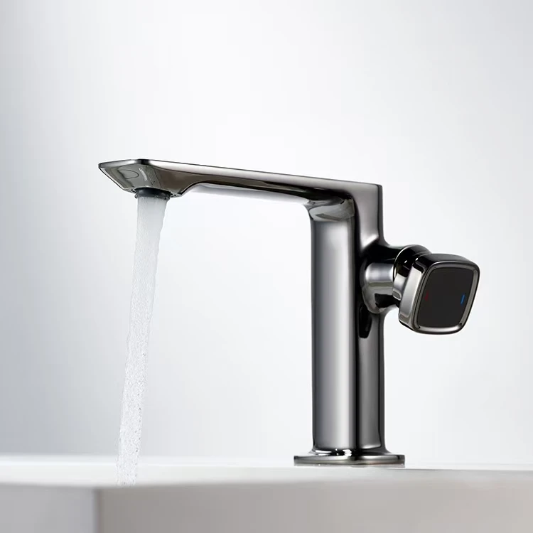 Luxury Top Quality Brass Bathroom sink faucet 1 Hole Modern Hot cold water Basin mixer Tap wash basin lavabo faucet,Brushed Grey